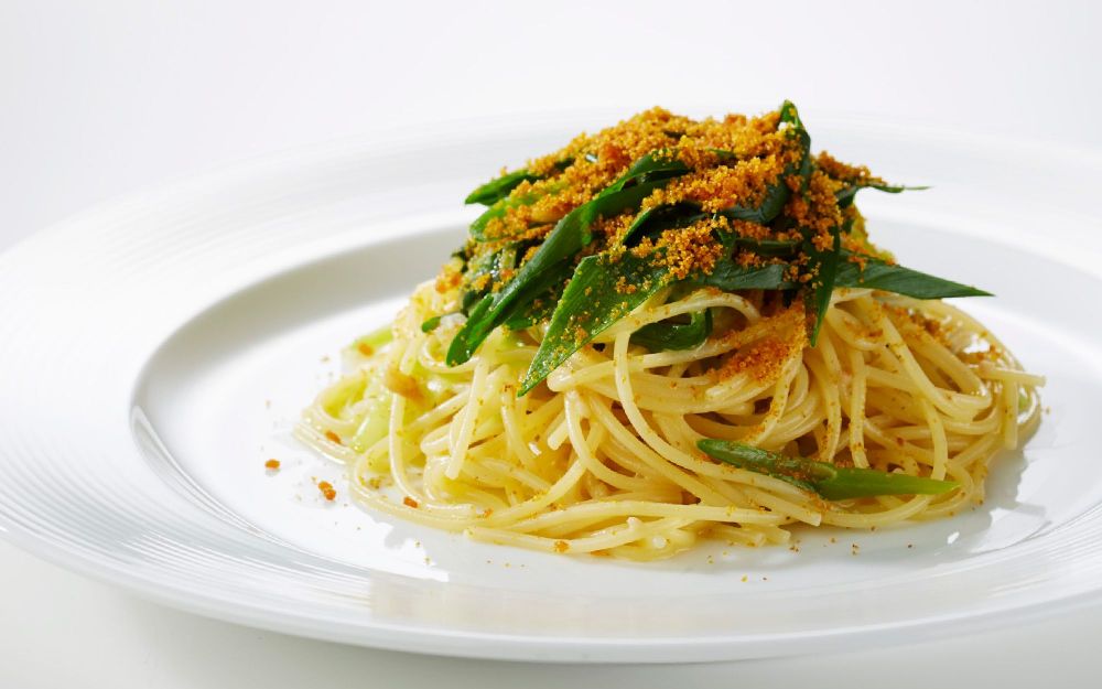 カラスミと九条葱のスパゲッティーニ